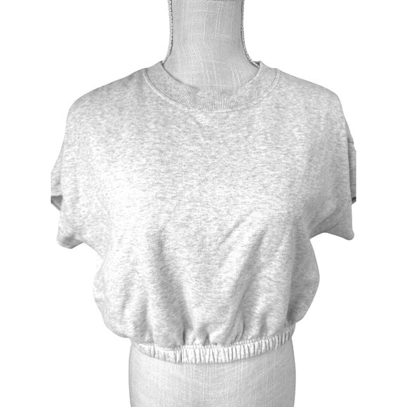 DSG Twitch + Allison Gray Cropped Short Sleeve Sweatshirt M - Picture 1 of 8